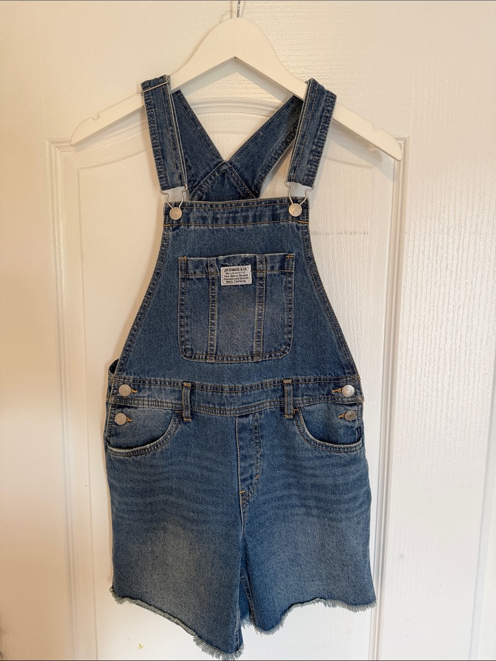 Levi's Blue Denim Short Overalls